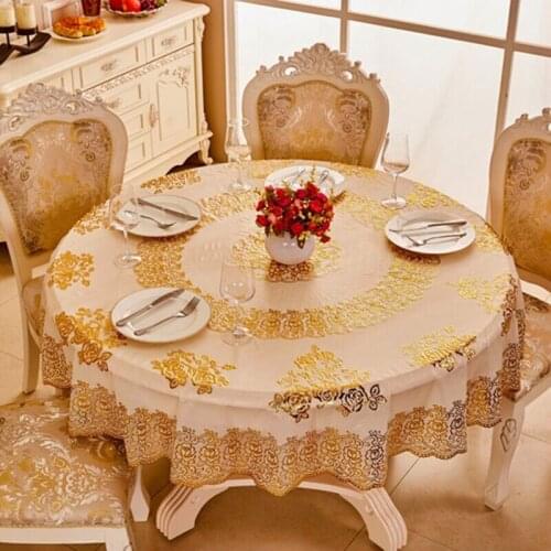 Pvc Tablecloth Home Waterproof Round Tablecloth Oil-proof Plastic Hotel Table Cloth Disposable Anti-scalding Tablecloth