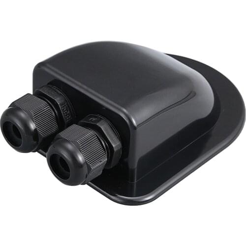 2 Holes 6-12mm Connector Junction Box Roof Solar Panel Dual Cable Entry Gland Box For Motorhome Camper RV Boat