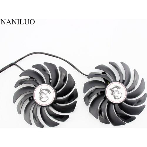 2Pcs/lot 95MM PLD10010S12HH Cooler Fan For MSI GTX 1060 1070 1080 TI RX 470 570 RX580 GAMING X GPU Video Card Fan PLD10010B