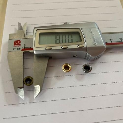 6mm Hight Metal Brass Eyelets Nickel Eyelets Double Side Clothes Bag Leather Belt Label card Decoration DIY Scrapbooking