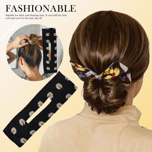 Women Fashion Leopard Knotted Wire Hair Curler Bow Tie French Printed Hairpin Lazy Hair Bands Meatballs DIY Accessories