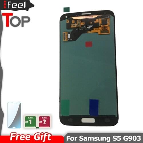 Super AMOLED LCD For Samsung Galaxy S5 Neo G903 G903F Phone LCDs Display Touch Screen Assembly Replacement