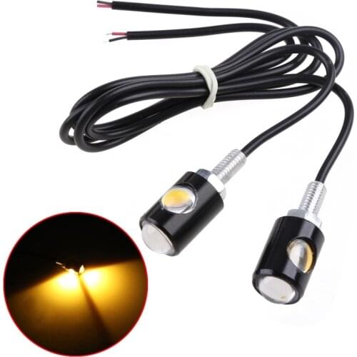 1Pair Universal Motorcycle LED Mini Turn Signal Eagle Eye Shape Turn Indicators for Kawasaki for Honda