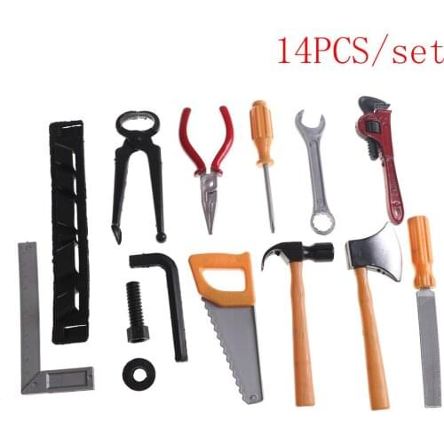 14pcs/Set Classic Boy Building Repair Tool Toys Plastic DIY Construction Educational Toy Tool Kits Set