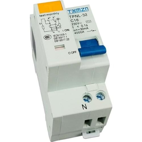 TPNL DPNL 230V 1P+N Residual Current Circuit Breaker With Over And Short Current Leakage Protection