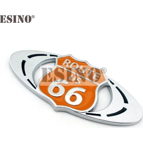 Car Styling Universal 3D Metal Alloy Emblem US Route 66 Car Body Badge Sticker Decal Auto Accessory for Cadillac SRX CTS CT5 CT6
