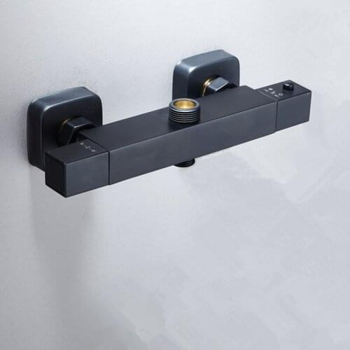 Free Shipping Wall Mounted Two Handle Bathroom Shower Mixer Brass Thermostatic Shower Faucet Bath&Shower Water Mixer Tap D-051