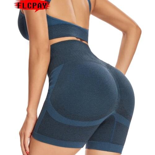 Seamless Yoga Set Top Comfortable Elastic Running Sports Bra Fitness Workout High Waist Hip Tights 2Pcs Shorts Tracksuits