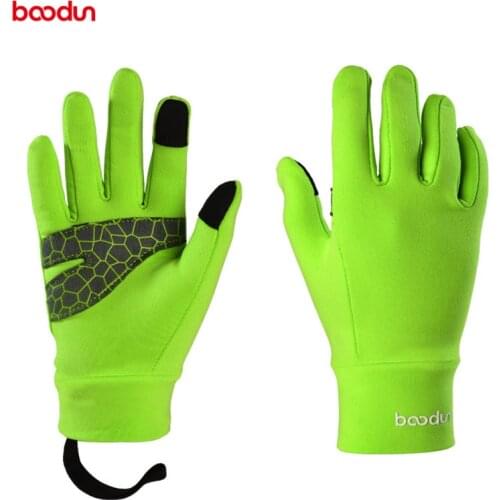 BOODUN 4-12 Years Kids Winter Cycling Gloves Full Finger Thermal Warm Windproof Outdoor Sports Ski Bike Gloves for Boys Girls