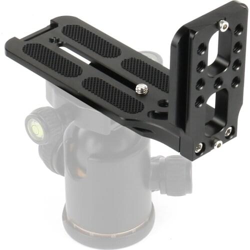 L-132C Upgraded Quick Release L Plate Bracket Grip Vertical L Bracket Plate for Manfrotto Head Zhiyun Gimbal for Video Cameras