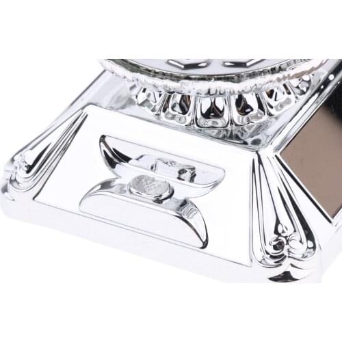 Solar Powered Jewelry Rotating Display Stand LED Light Turntable