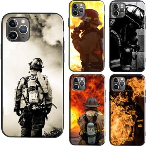 Firefighter Fireman Heroes TPU Case For iPhone XR X XS Max 11 12 Pro Max mini 6S 7 8 Plus SE 2020 Cover Coque
