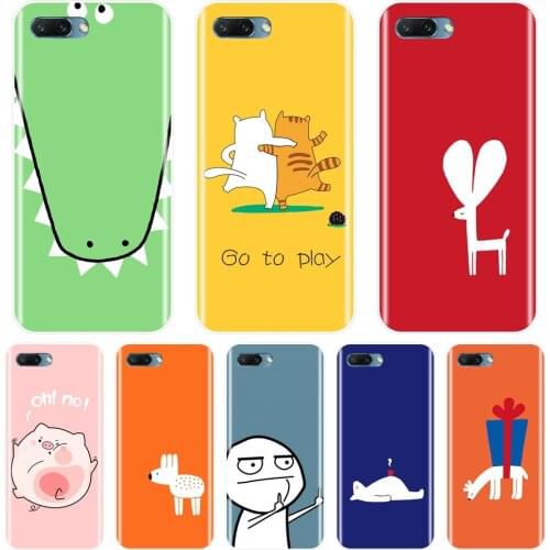 Pink Pig Cat Back Cover For Huawei Honor 7 8 9 10 Lite Soft Phone Case Silicone For Huawei Honor 8X MAX 10 9 8 7 7S 7X 7A 7C Pro