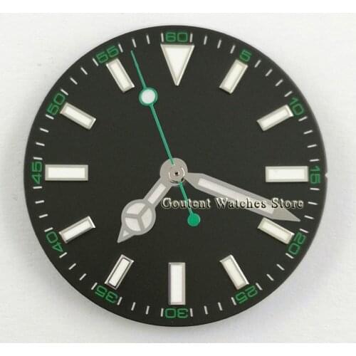 Goutent 29.2mm Black Watch dial + Watch hands fit ETA2824 2836,NH35,Miyota 82series,DG2813 3804 Movement