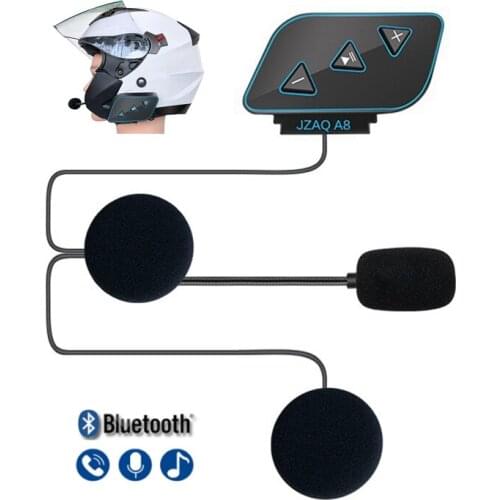 Motorcycle Bluetooth-compatible 5.0 Helmet Intercom Waterproof Wireless Handfree Telephone Kit Headset Interphone Music Player
