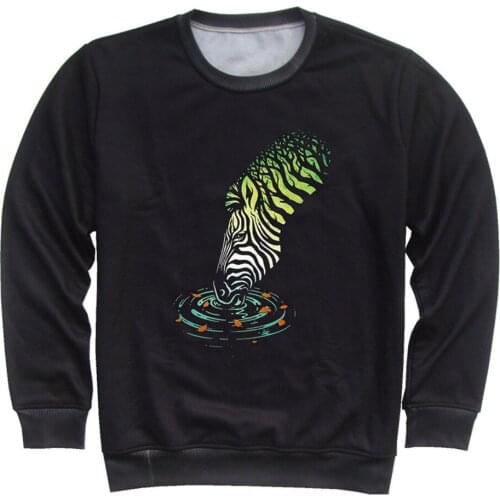 Joyonly 2018 Kids Fashion 3d Sweatshirt 4-11 Years Boys Girls Funny Animal Zebra Drink Water Cute Hoodies Kids Fleece Pullovers