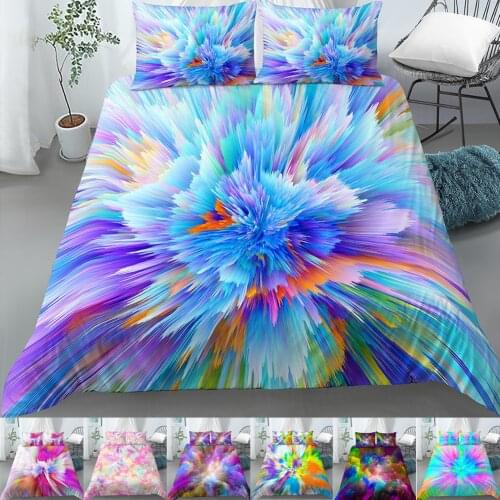 3D Tie Dye Bedding Set Soccer Duvet Cover with Pillowcase Shame Twin Kids Polyester Comforter Cover Queen King Size for Adult