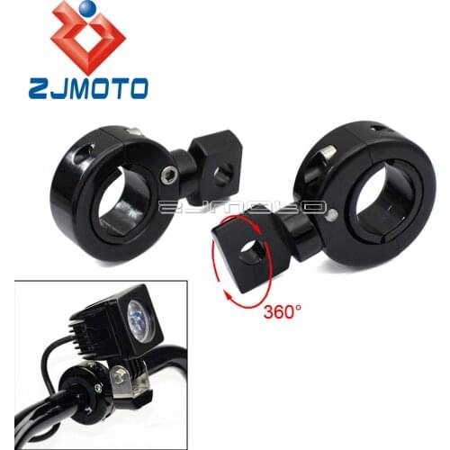 Motorcycle Fog Light Mount Clamps 1" 7/8" Handlebar Spotlight Holders 22mm 25mm Auxiliary Lights Brackets For Honda BMW Suzuki