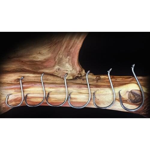 Premium Chemically Sharpened Circle Fishing Hooks Sizes 1# 1/0 2/0 3/0 4/0 5/0 20PCS/Lot Stainless Steel Gaff Hook Fishing