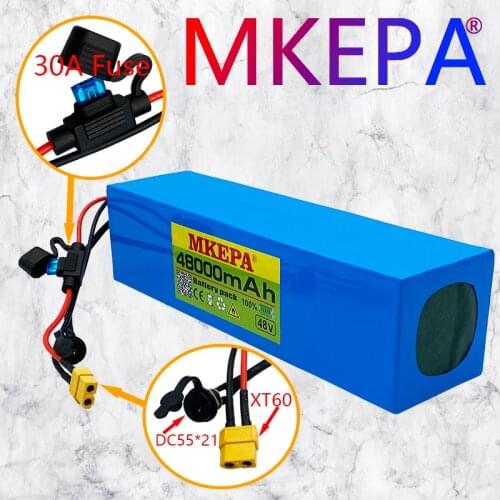 13S3P 48V 48000Ah lithiumion battery 1000w Lithiumion Battery Pack For Electric bicycle Scooter BMS+fuse device