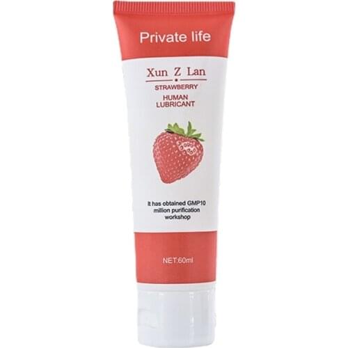 Strawberry Lubricant Water Soluble Lubricant 60ml Strawberry Edible Fruit Flavour Lubricants Anus Oral Sex Lube Vaginal Grease