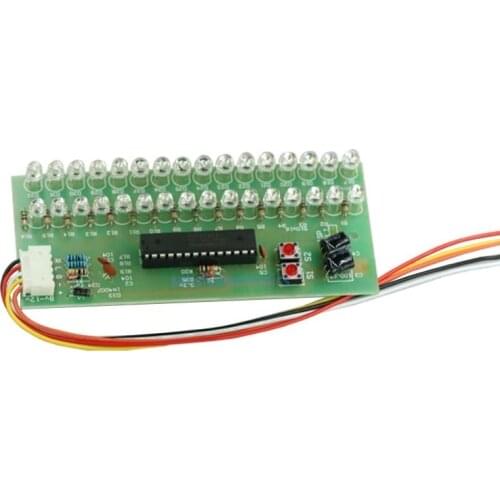 MCU Adjustable Display Pattern LED VU Meter Level Indicator 16LED Dual Channel