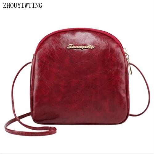 Fashion Women Shoulder Bag Pu Pure Color Mobile Phone Mini Handbags Zipper Messenger Package Sac Main Femme Crossbody Purses