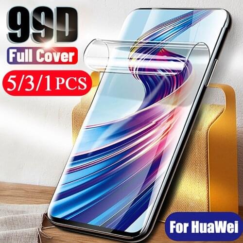 5/3/1Pcs soft hydrogel film for huawei p smart 2021 2020 Z S pro 2019 plus 2018 phone screen protector protective film Not Glass