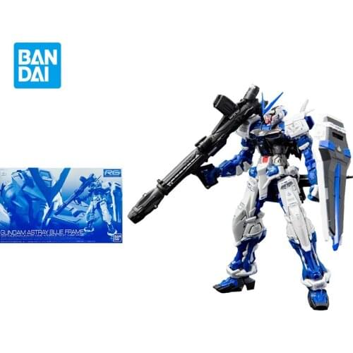 Bandai Gundam Model Kit Assemble Figure RG 1/144 PB Limited Gundam Astray Blue Frame Anime Cannon Type SEED Childrens Toys
