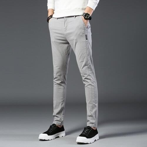 HCXY brand 2020 autumn winter Mens Casual Pants thick warm Pencil Pants Men Trousers Slim fit micro Stretch Plus velvet pants