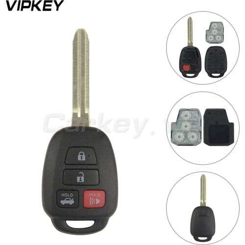Remotekey Fits for Toyota Hyq12bdm 4 Button remote Key Fob 4 button 314.4Mhz no chip car remote control