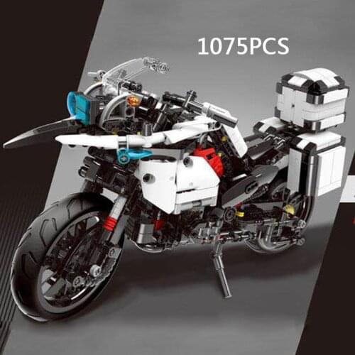Hot dream-car technical germany brand BM G 650 GS motorcycle building block motor model moc bricks educational toys collection