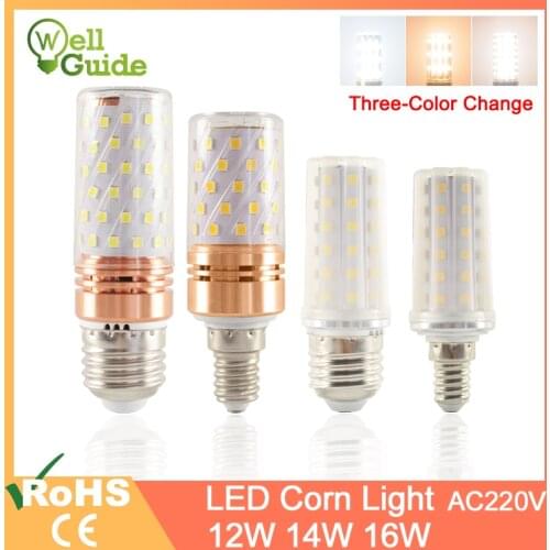 GreenEye E27 LED Bulb E14 LED Lamp 3W 12W 14W 16W SMD2835 AC 220V 240V Corn Bulb Chandelier Candle LED Light For Home Decoration