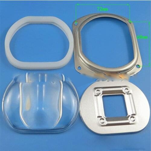 78mm Street Light Lens LED Glass Lens 78mm Led Inner Concave Lens with Waterproof Ring Fixing Frame