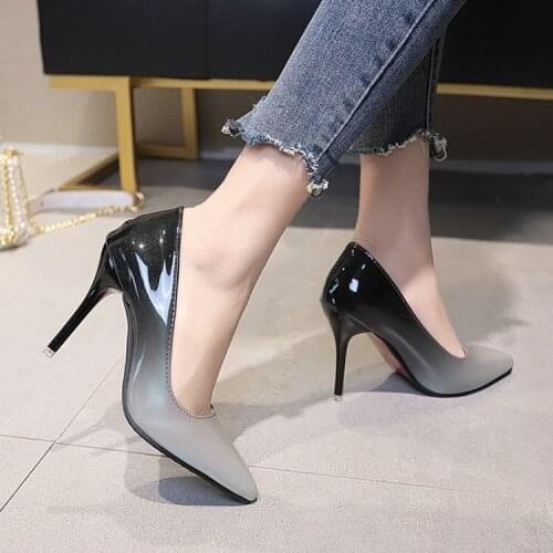 Women Classic Sexy Pumps Extreme High Heels 10cm Sexy Stilettos Ladies Pointed Toe Shoes Red Black Beige Heels Sapatos De Mujer