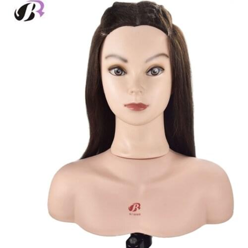 High Quality Female PVC Mannequin Head Stand Mannequins Holder Manikin Stand Hard Wig Head Stand Table Clamps Shoulder Support