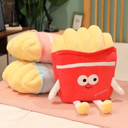 45/55/80cm Funny Food French Fries Plush Toys Creative Simulation Stuffed Dolls Nap Pillow Sleeping Cushion for Girls Kids