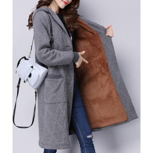 IOQRCJV Winter Jacket Women thickening Plus Velvet Wear Coat Snow Female Jackets Parkas Cotton Outerwear Womens S130