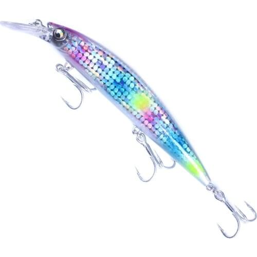 1pcs Minnow Fishing Lure13m 36g 3D Eyes Crankbait Wobblers Artificial Plastic Hard Bait Peche Fishing Tackle