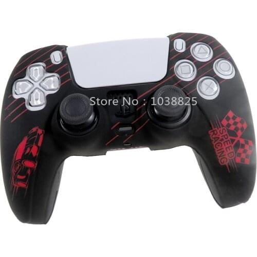 1pc Game Printing Silicone Case for PlayStation 5 PS5 Controller Protection Skin cover for PS5 gamepad controller