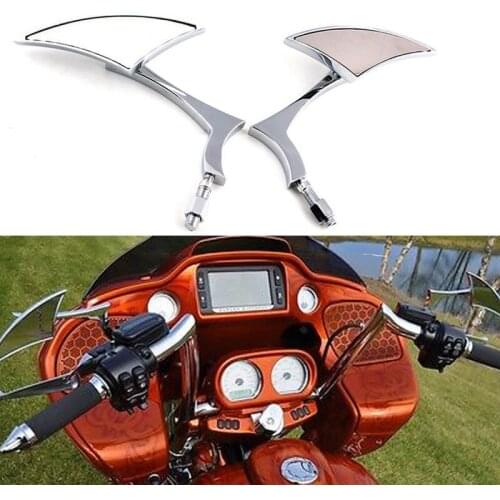 2 PCS Universal Motorcycle Rearview Mirrors Spear Blade Custom Rearview Side Mirrors 10MM 8MM