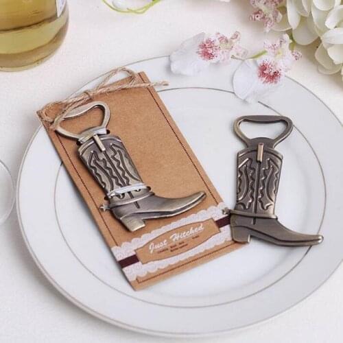 200pcs Creative Bottle Opener Hitched Cowboy Boot Western Openers Bar Tools Accessories Wedding Favors Party