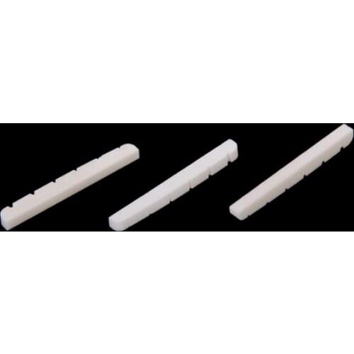 3x Cattle Bone Slotted Nuts For 6 String Electric Bass Guitar Parts Replacement