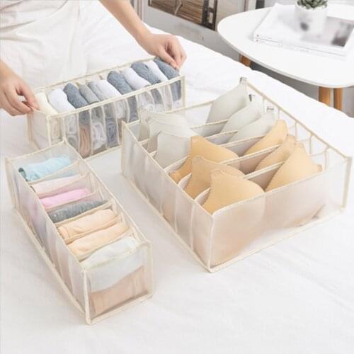 3pcs/set Underwear Storage Box Socks Closets And Drawers Drawer Division Folding Case Wardrobe Storage Box
