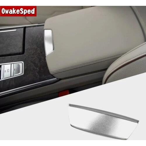 For Audi A6 C8 2019 Interior Accessories Car Styling Central Armrest Box Button Decorative Sequins Cover Trim Stainless Steel