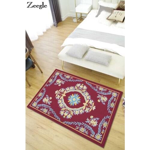 Zeegle Europen Style Carpet For Living Room Office Chair Floor Mats Anti-slip Kitchen Mat Bedroom Carpet Bedside Rugs Tatami Mat