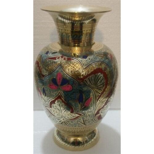 India modern fashion decoration art crafts vase belly flat classical antique vase TZ5