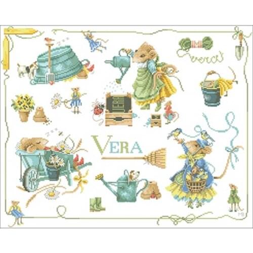 Veras small garden pattern Counted Cross Stitch 11CT 14CT 18CT DIY Chinese Cross Stitch Kits Embroidery Needlework Sets