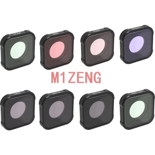 Mcuv cpl night nd nd4/8/16/32/64 red/pink/magenta color star Lens Filter waterproof mc optical Glass for gopro hero 9 camera