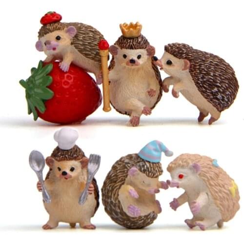 Cute Hedgehog Animal Miniature Dollhouse Garden Home Bonsai Decoration Mini Toy Craft Ornaments Micro Decor DIY Crafts Decor